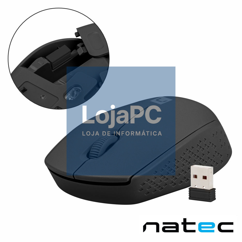 Rato Óptico S/ Fios 800-1600DPI USB 2.4GHz NATEC