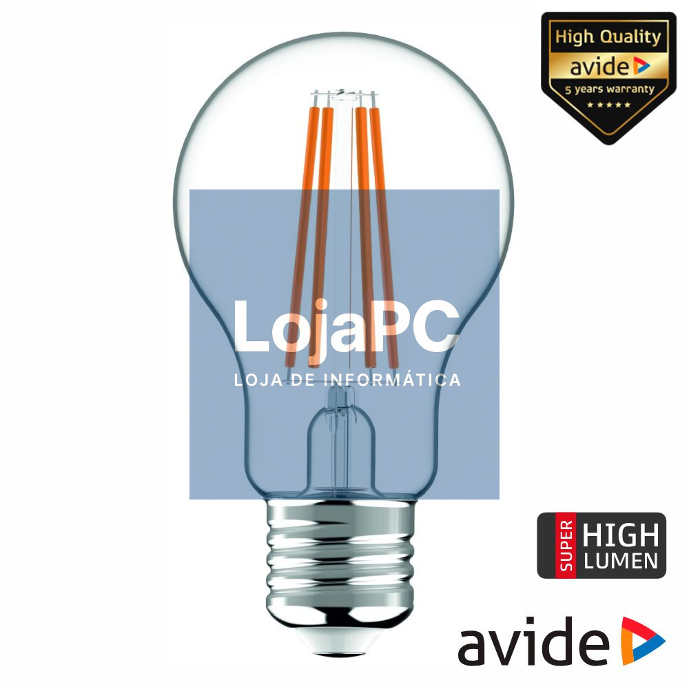 Lâmpada LED E27 Globo Filamento 6.6W 230V 3000K 1060lm AVIDE