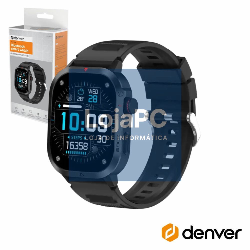 SmartWatch AMOLED 2.04" P/ Android iOS Preto DENVER