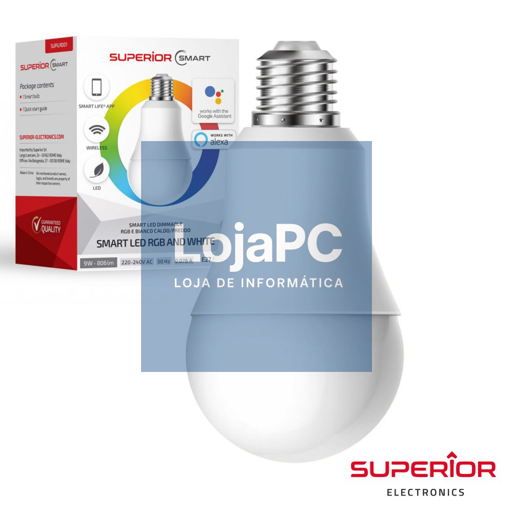 Lâmpada E27 10W 230V Globo 800lm 2700K-6500K / RGB