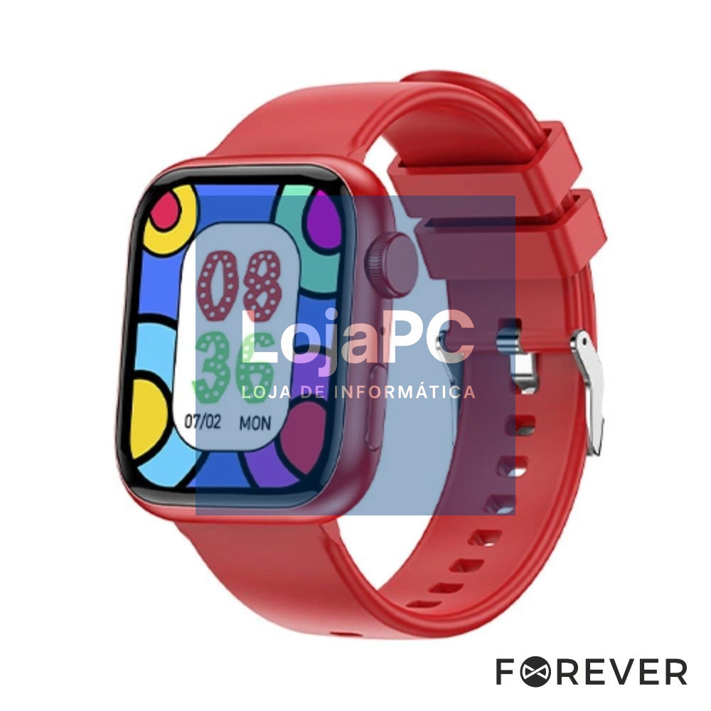 SmartWatch P/ Android iOS IGO Watch 3 IP65 BT5.0 Vermelho