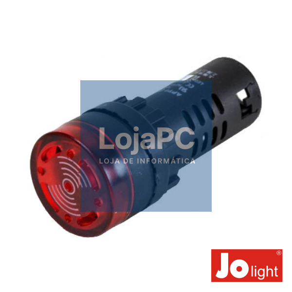 LUZ PILOTO REDONDO DE PAINEL 29MM 230V C/ BESOURO VERMELHO