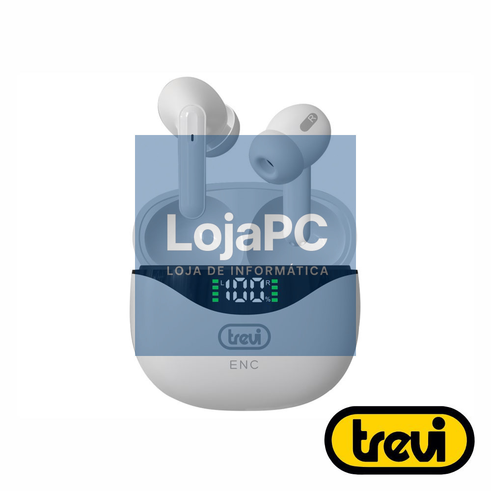 Auriculares Earbuds Bluetooth 5.2 TWS ENC C/ LCD TREVI