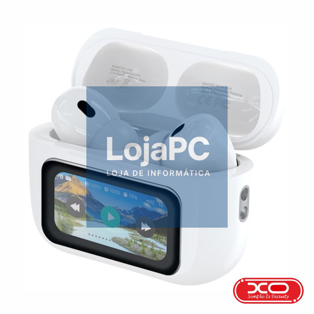 Auriculares C/ Display TWS ANC+ENC BT 5.4 Branco XO