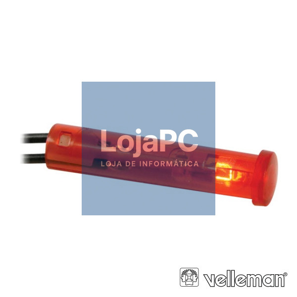 LUZ PILOTO REDONDO VERMELHO 220V 7MM VELLEMAN