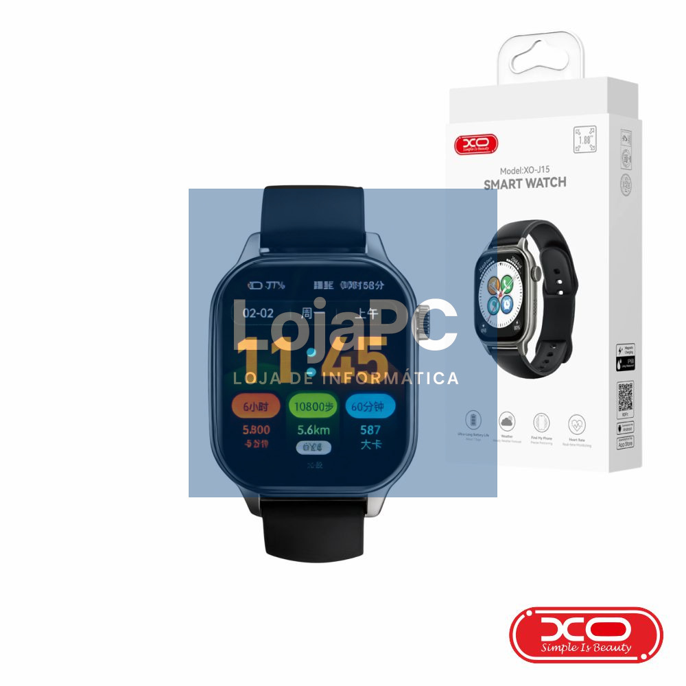 Smartwatch Bluetooth 1.88" P/ Android e iOS XO
