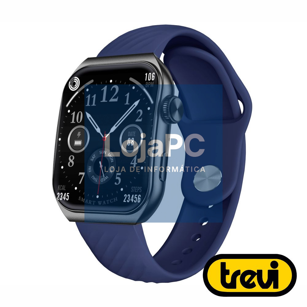 SmartWatch AMOLED 1.96" IP67 P/ Android iOS Preto TREVI