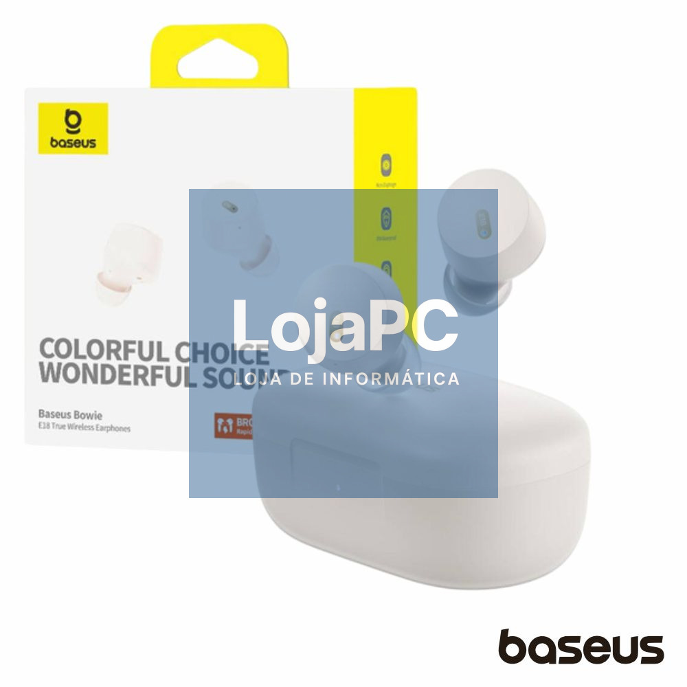 Auriculares Earbuds TWS Bluetooth Bowie E18 Branco BASEUS