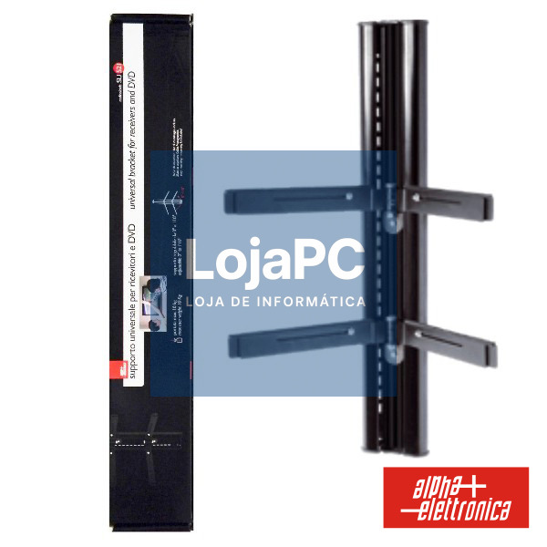 SUPORTE DUPLO DE A/V PRETO 10KG JOIN