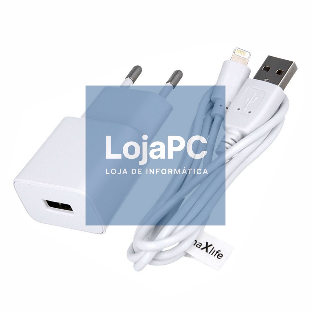 Alimentador Comutado USB 2.1A + Cabo Lightning