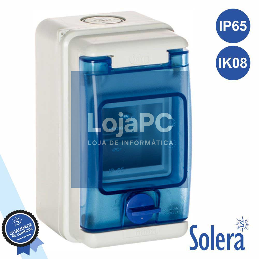 CAIXA DISTRIBUIÇÃO ELÉTRICA 3 ELEMENTOS IP65 IK08 SOLERA