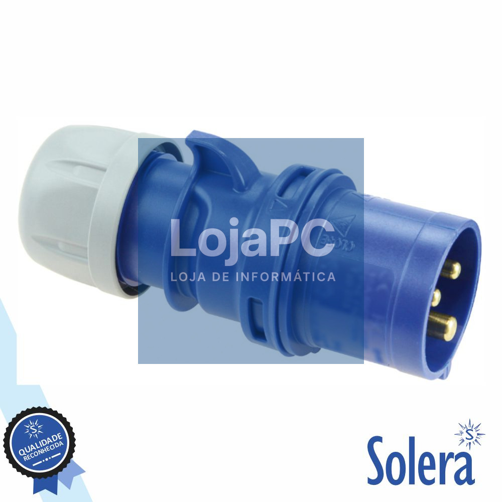 Ficha Industrial CEE Macho 32A 2P+T 230V IP44 SOLERA