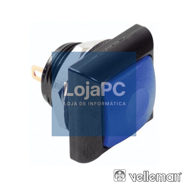 INTERRUPTOR PRESSÃO MINIATURA 1P SPST OFF-(ON) AZUL