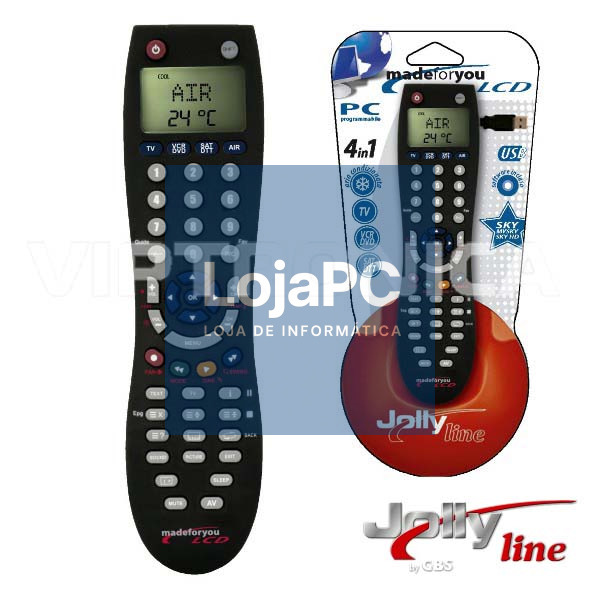 TELECOMANDO PROGRAMÁVEL 4:1 C/PROG E LCD