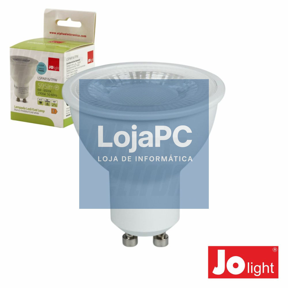 Lâmpada LED GU10 6W 105º 230V 6500K 595lm JOLIGHT