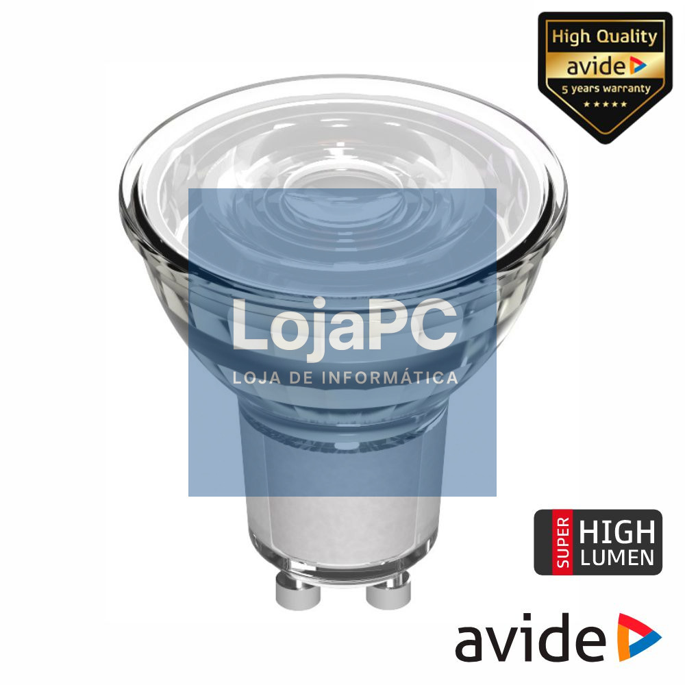 Lâmpada LED GU10 Spot 36º 2.5W 230V 3000K 345lm AVIDE