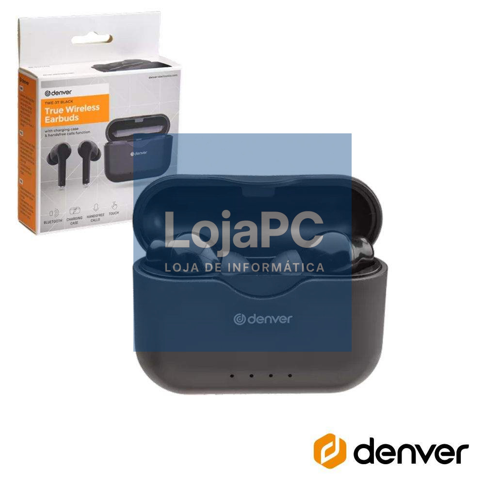 Auriculares Bluetooth 5.0 C/ Mic Dock Carregamento DENVER