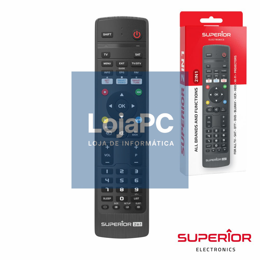 Comando TV Programável 2:1 CLEVER SUPERIOR