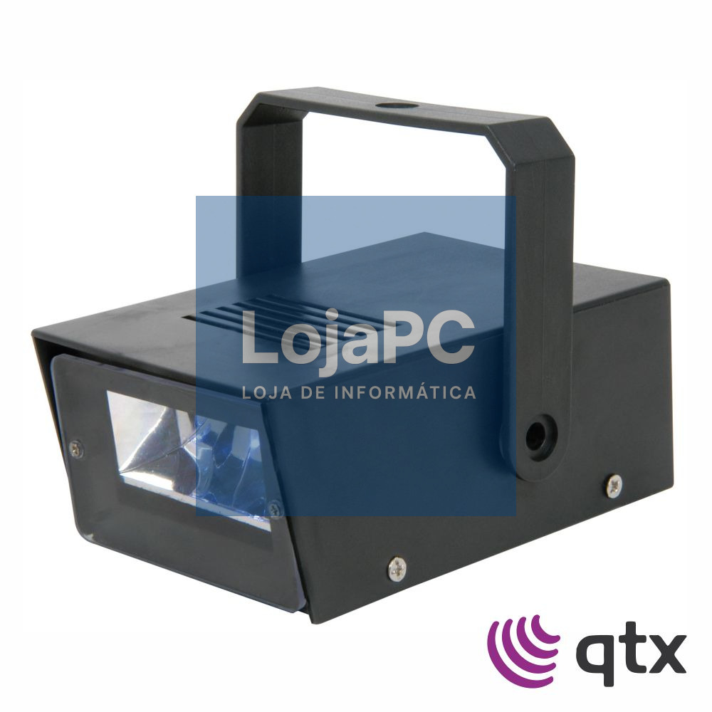 Projetor Luz C/ 2 LEDS Brancos Strobe 4x Pilhas AA QTX