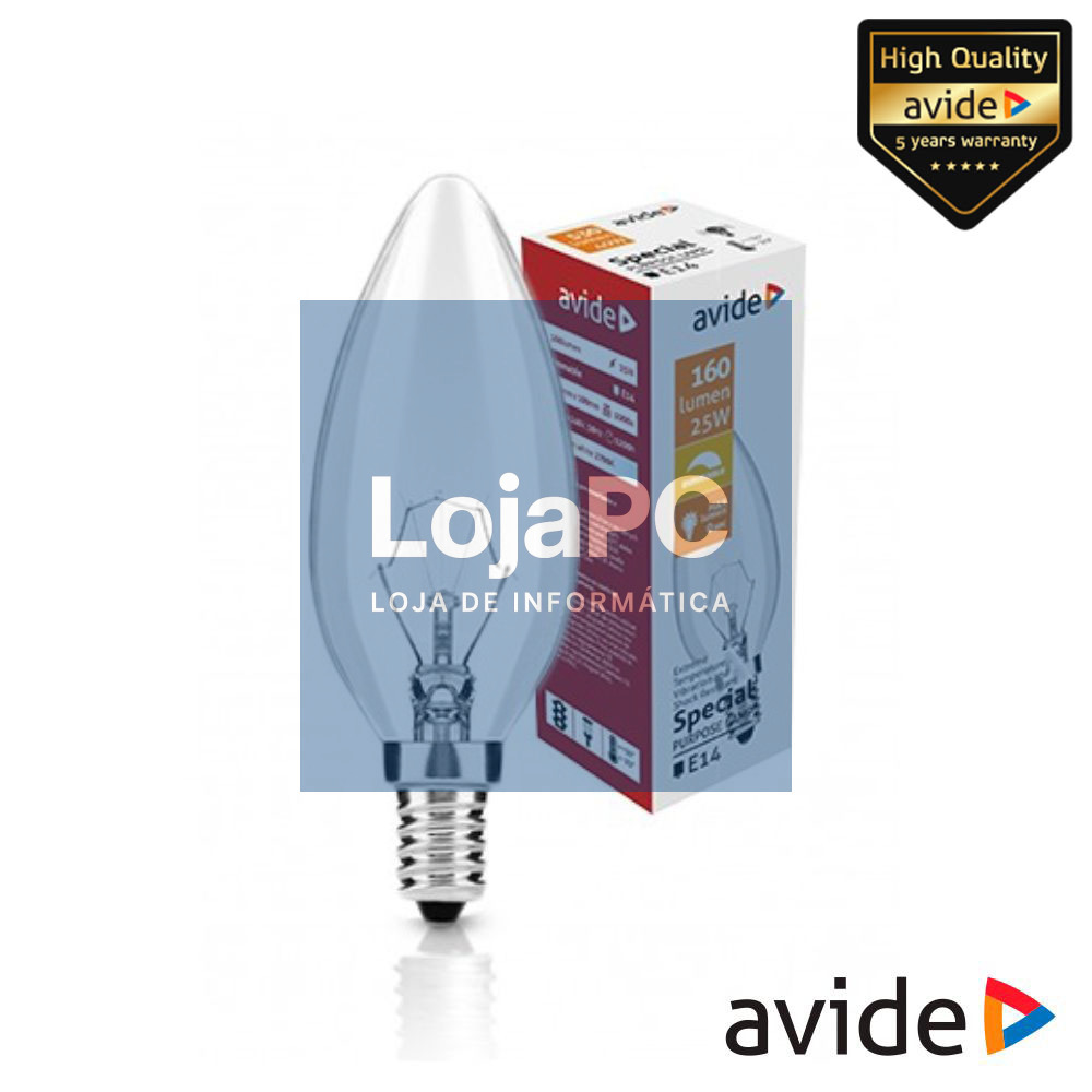 Lâmpada E14 25W LED Vela 2700K 160lm AVIDE