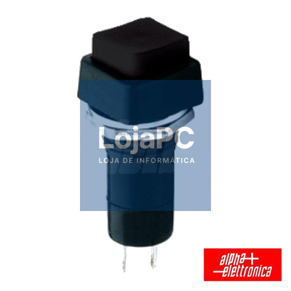 INTERRUPTOR PRESSÃO QUADRADO NORMALMEMTE ABERTO PRETO