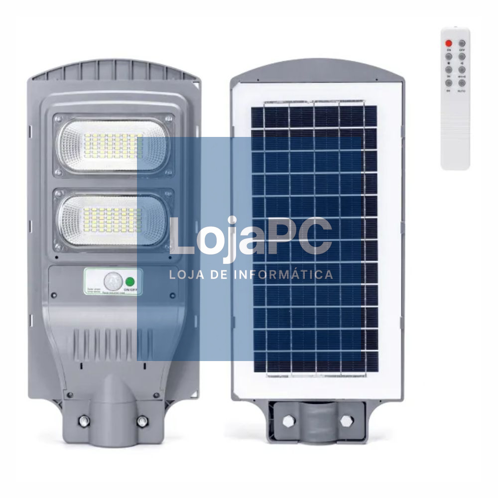 Candeeiro Exterior LED 100W 1000lm 6500K C/ PIR/Painel Solar