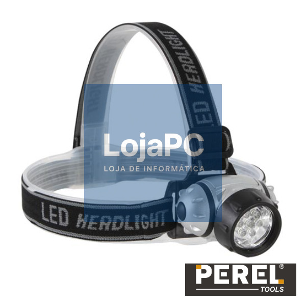 LANTERNA DE CABEÇA 7 LEDS BRANCOS ULTRALUMINOSOS PEREL