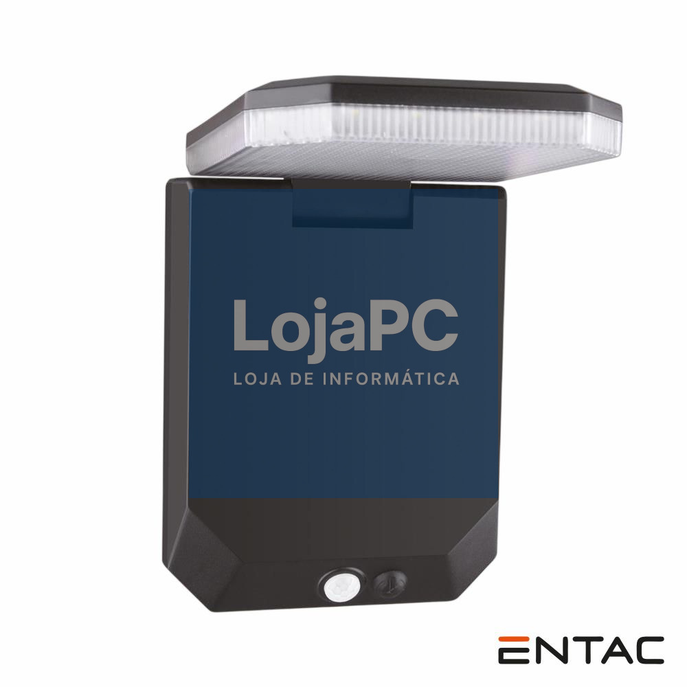 Aplique Solar Dobrável C/ Sensor De Movimento PIR ENTAC