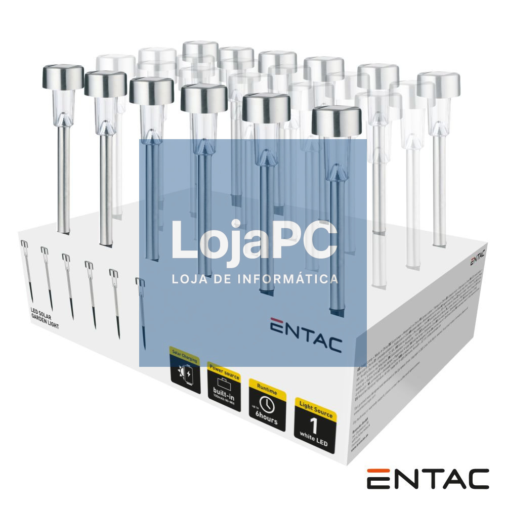Expositor 24 Candeeiros Solar LED ENTAC