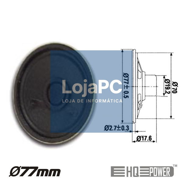 ALTIFALANTE MINIATURA 1W 8 OHM 77MM HQ POWER