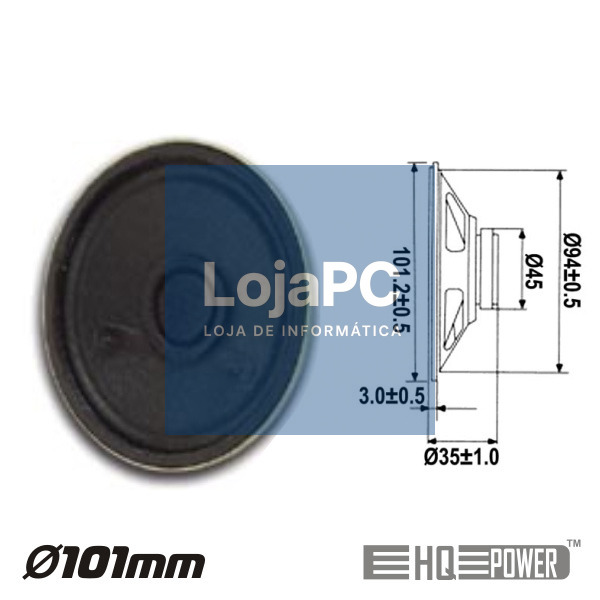 ALTIFALANTE MINIATURA 2W 8 OHM 101MM HQ POWER