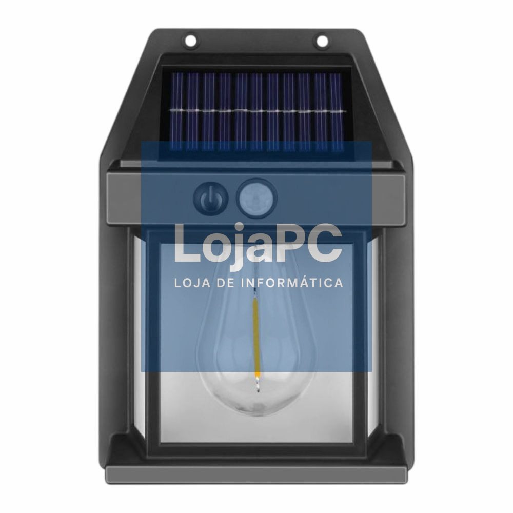 Aplique LED Solar 1W C/ Sensor Movimento PIR 3000K