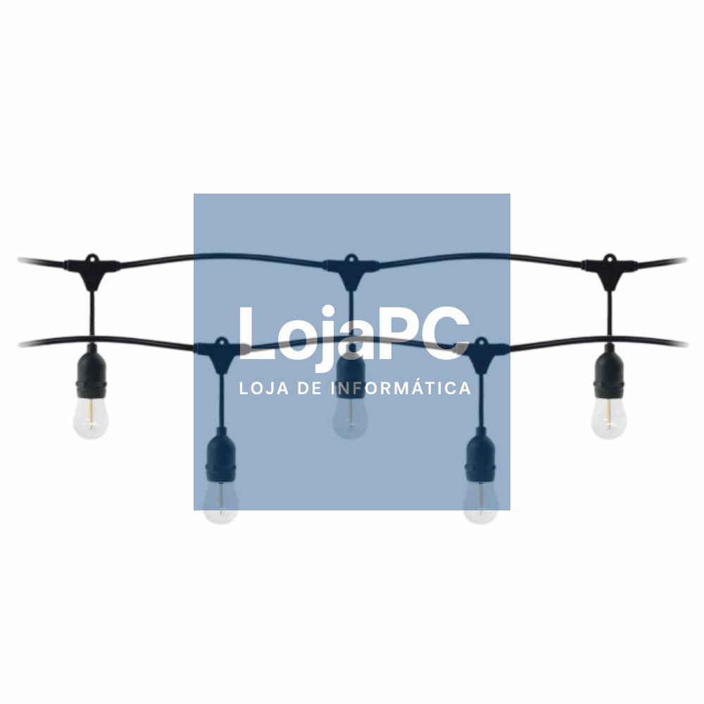 Corrente De Iluminação 10m C/ Lâmpadas E27 3000K IP44