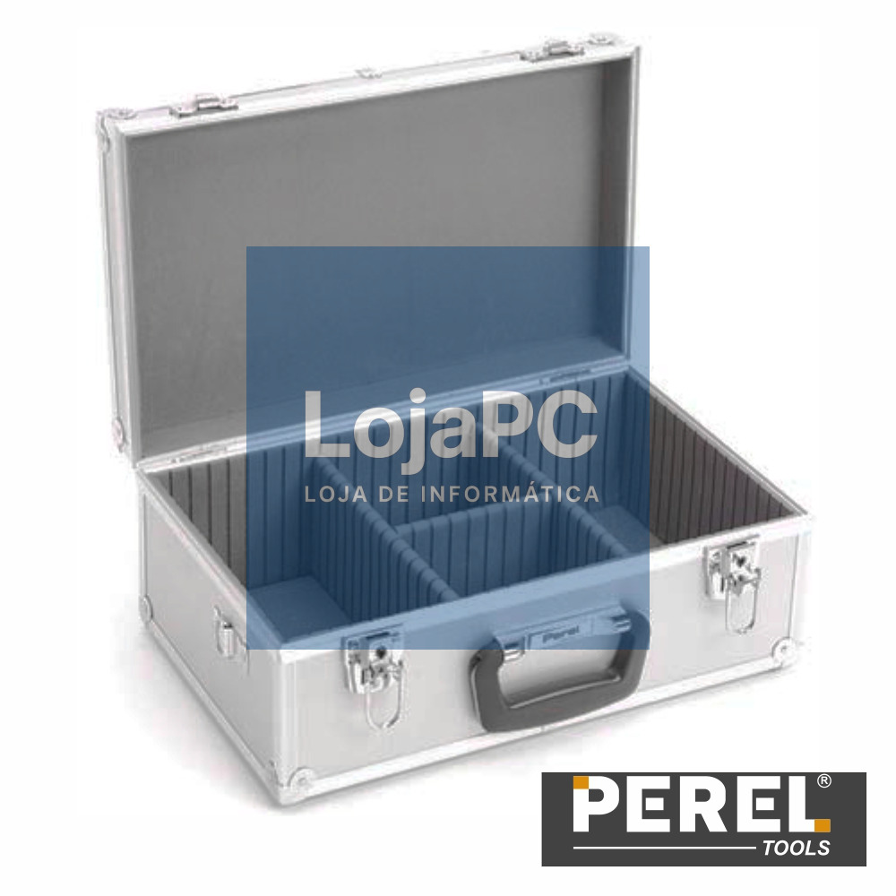 MALA PARA 60 CD/DVD METÁLICA PRATA PEREL
