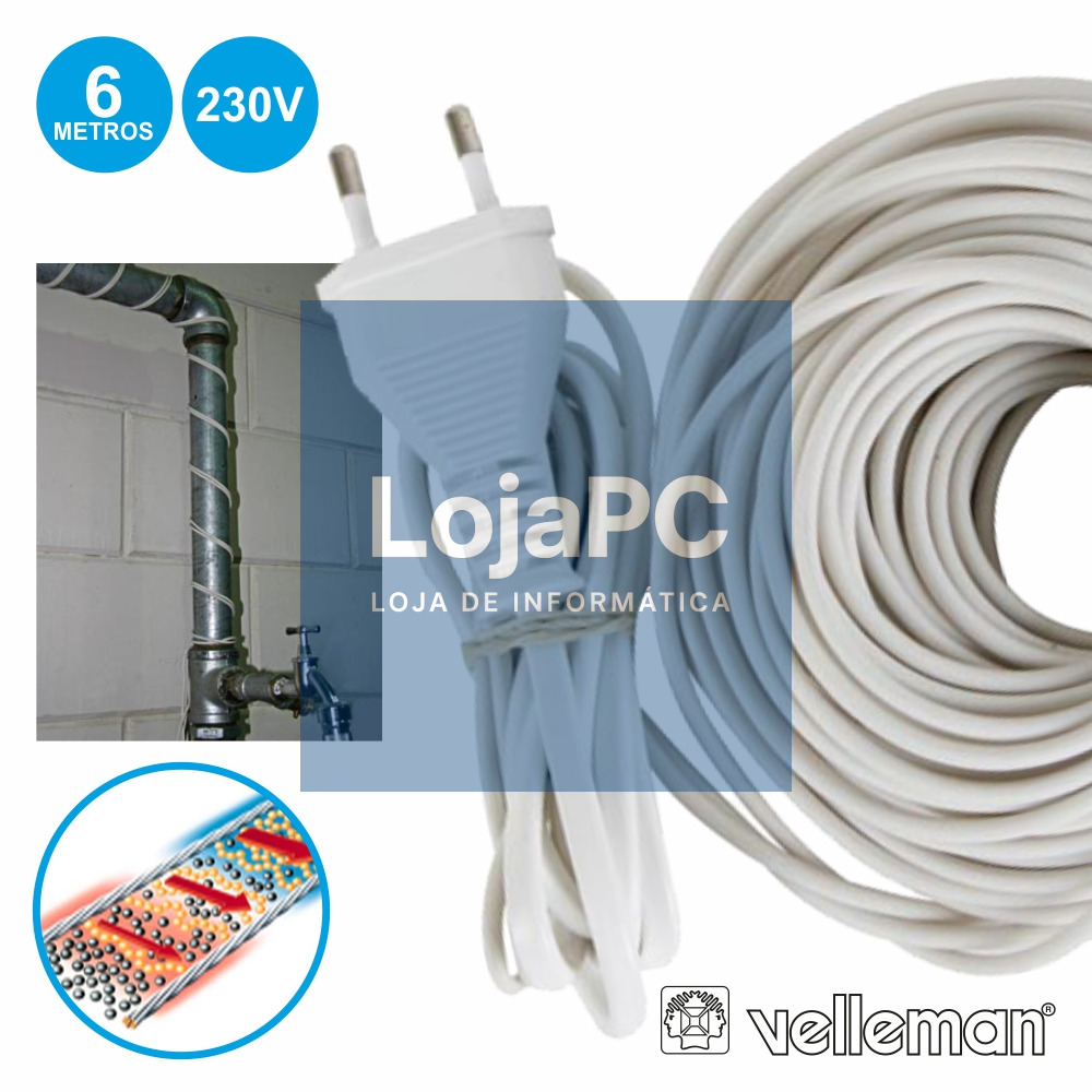 CABO DE AQUECIMENTO ANTI-CONGELAMENTO P/ TUBOS 230V 6M
