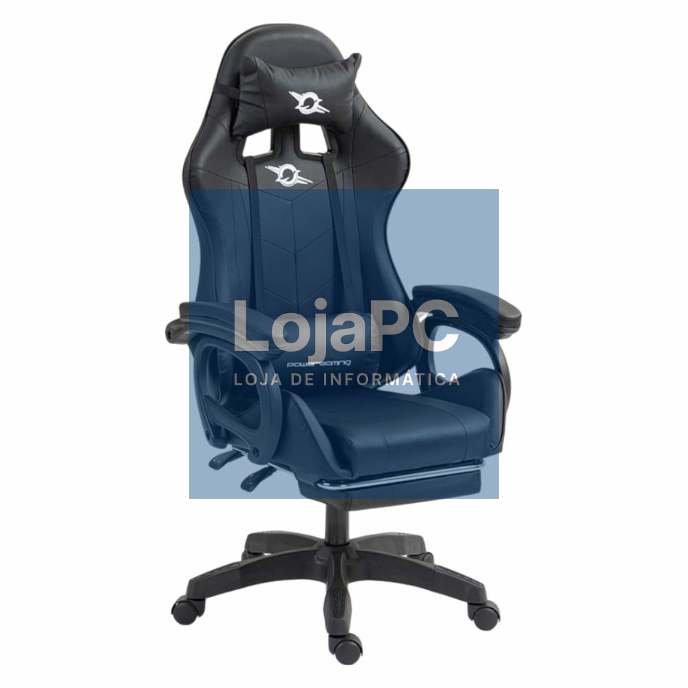 Cadeira Gaming c/ Apoio p/ Pés Preto