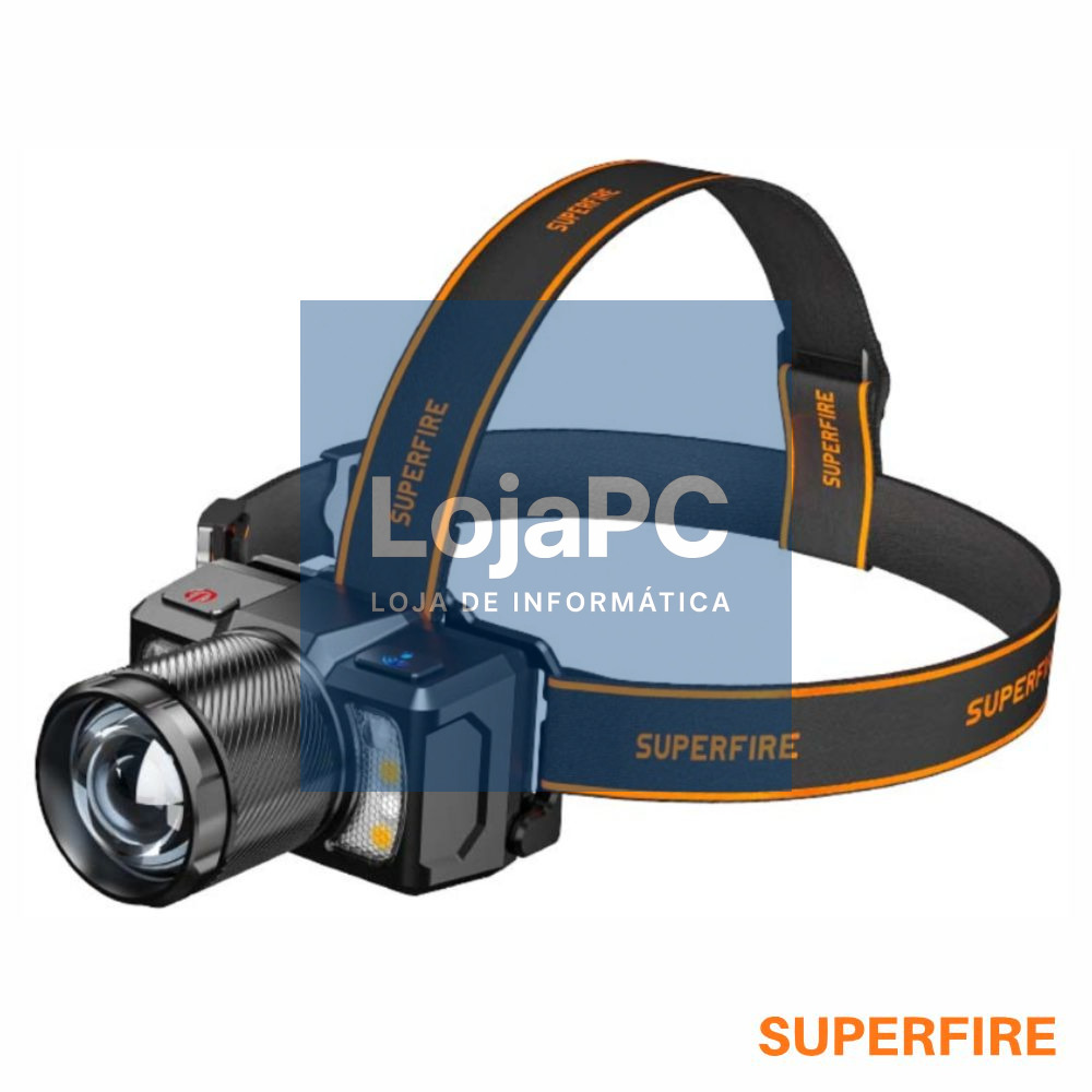 Lanterna de Cabeça 15W 700lm IP43 Zoom SUPERFIRE