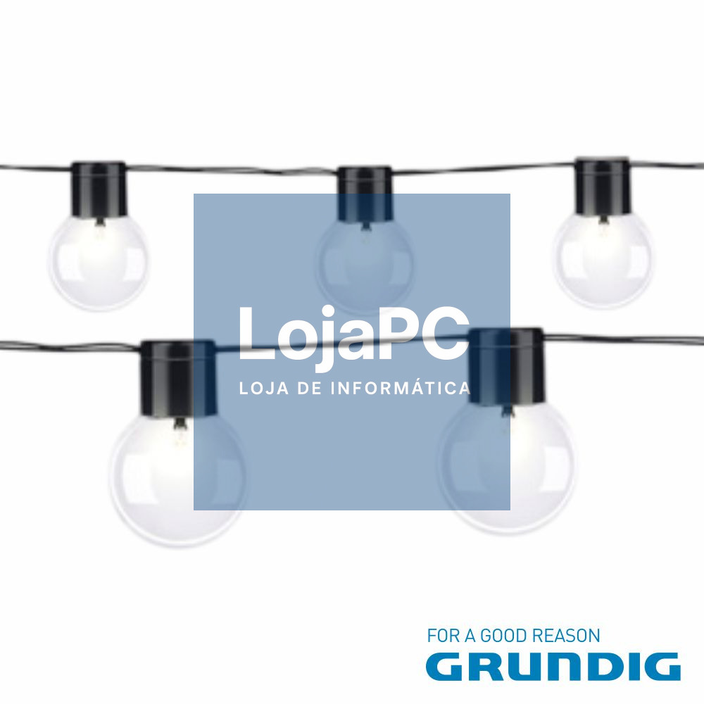 Corrente de Iluminação 4.85m C/ 20 Lâmpadas E Painel Solar