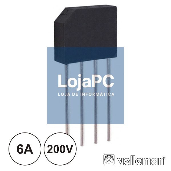 PONTE RECTIFICADORA 200V 6A RS603
