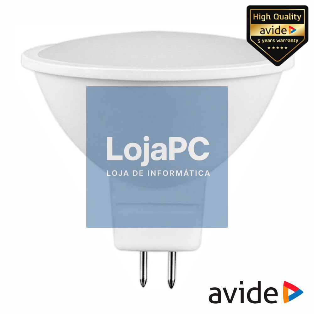 Lâmpada LED GU5.3 MR16 Spot 6W 490lm 12V 4500K AVIDE