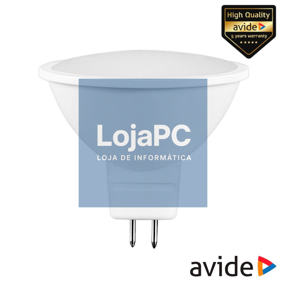Lâmpada LED GU5.3 MR16 Spot 6W 510lm 12V 6400K AVIDE