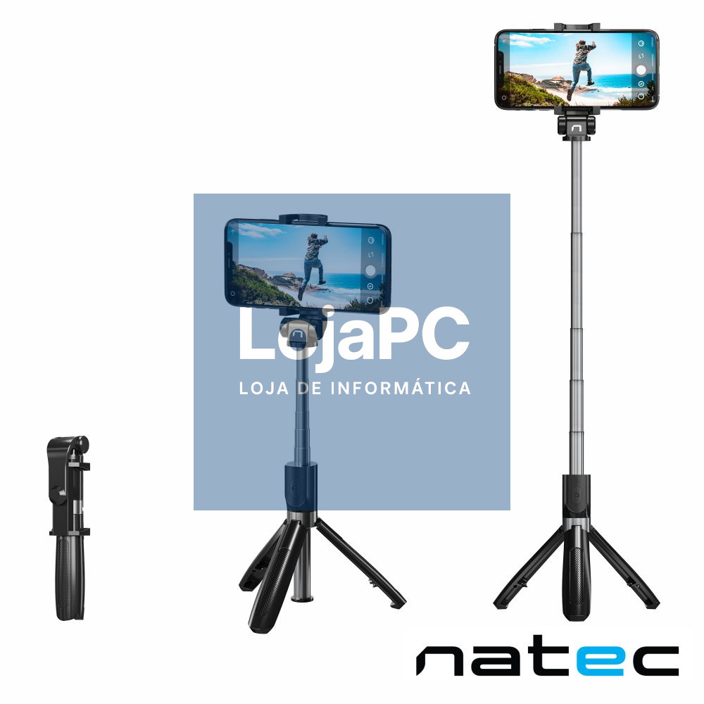 Vara Telescópica Monopod P/ Selfies C/ Função Tripé NATEC