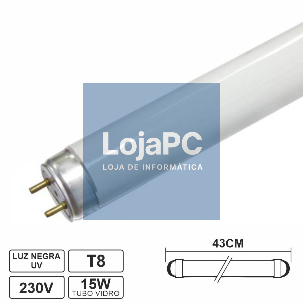 Lâmpada Tubular T8 15W 43cm Fluorescente UV P/ Matar Insetos