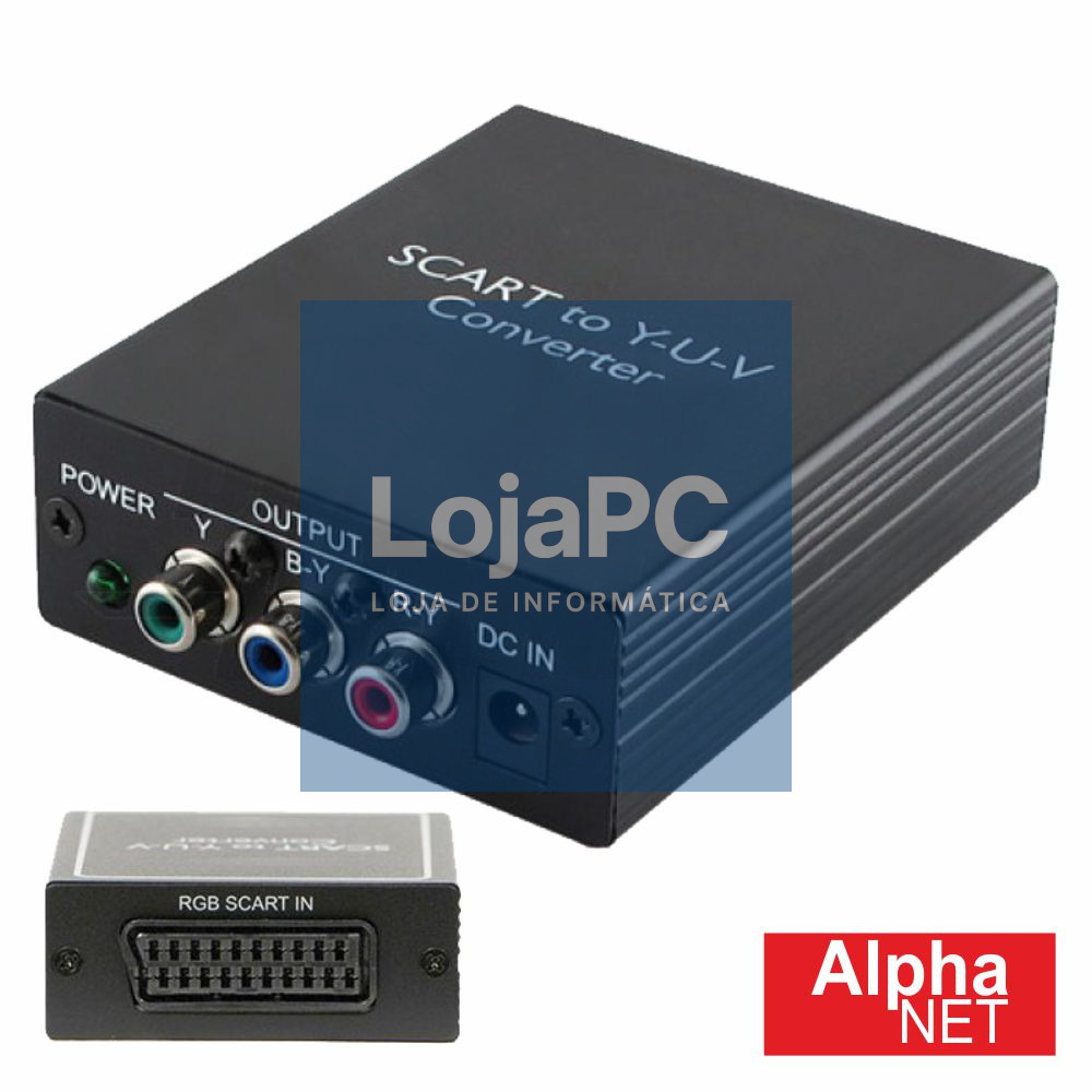 DISTRIBUIDOR SCART FÊMEA / 3RCA FÊMEA C/ CABO RCA ALPHANET