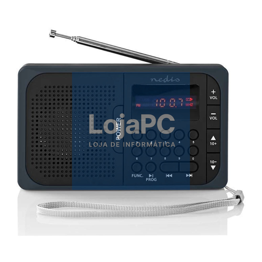 RÁDIO PORTÁTIL FM C/ USB/MICROSD