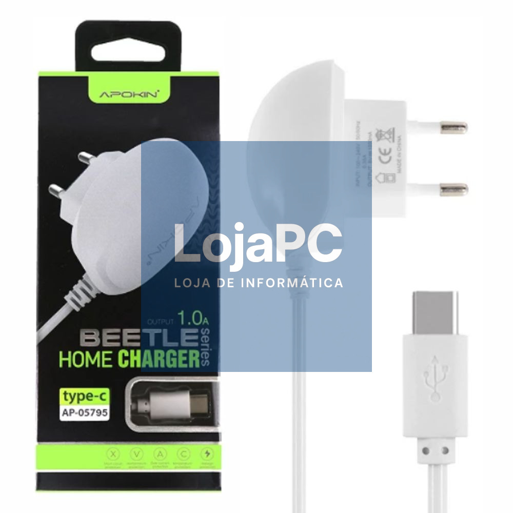 Carregador USB-C 1A Branco
