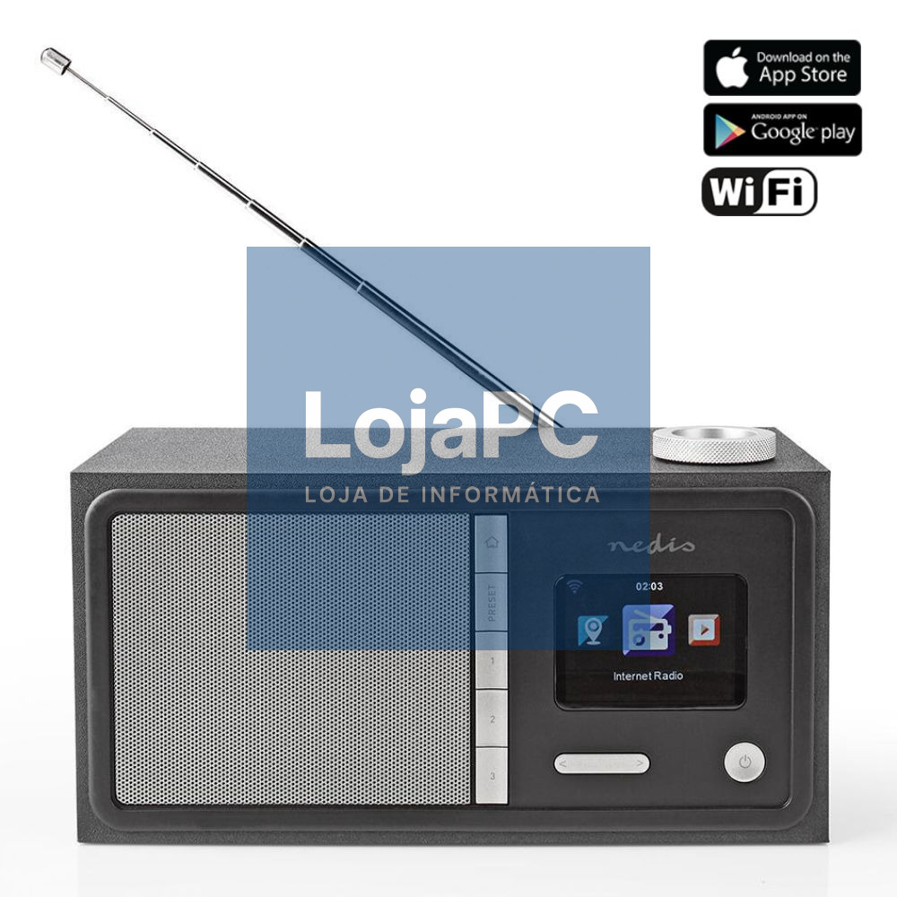 Rádio Portátil WiFi FM/AUX/BT 18W