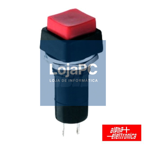 INTERRUPTOR PRESSÃO QUADRADO NORMALMEMTE ABERTO VERMELHO