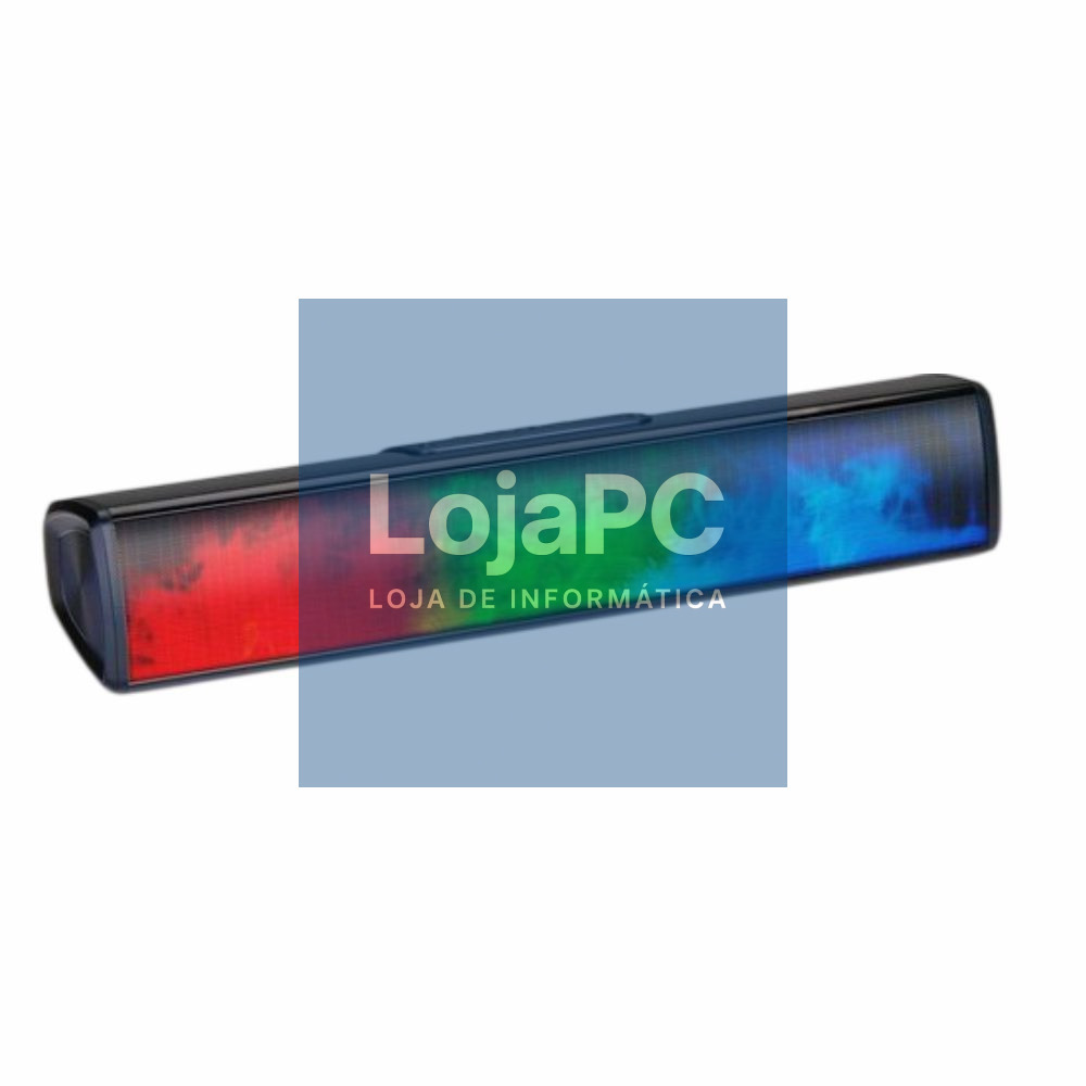 Barra de Som Bluetooth 5W Com Efeito de Chama RGB Preto