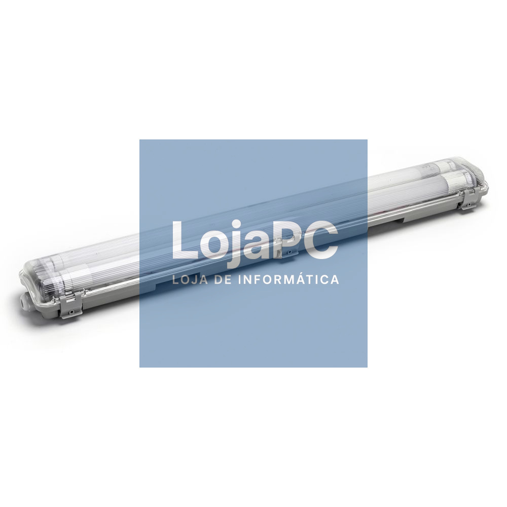 Armadura T8 C/ 2 Lâmpadas LED Tubular 2x9W 60cm 4000K IP65